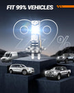 SEALIGHT H7 LED Headlight Bulbs, 60000LM 1000% Super Brighter, 1:1 Mini Size H7 LED Bulbs, 6500K Cool White with Fan, Halogen Replacement, Plug and Play, Pack of 2 🍁 All In One Marketplace Canada