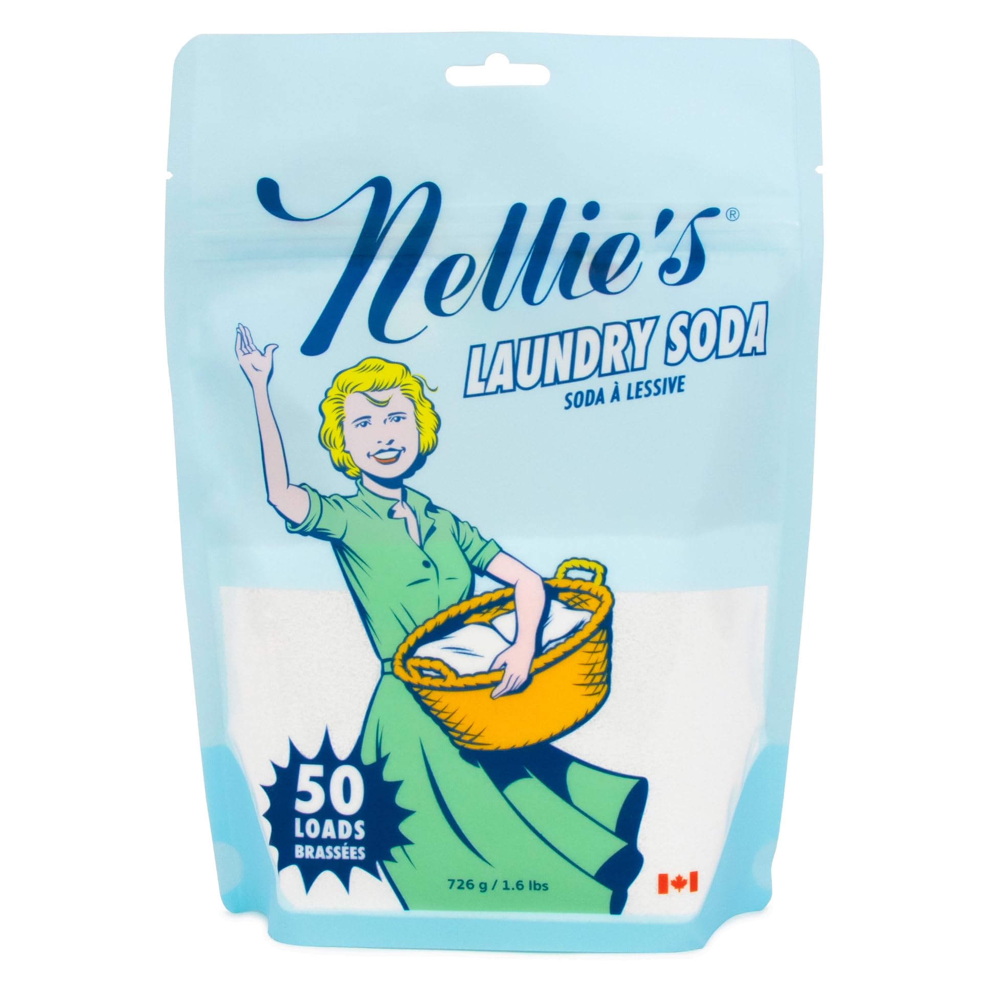 Nellie's Laundry Soda | Fragrance-Free Powder Laundry Detergent | 50 Loads 🍁 All In One Marketplace Canada