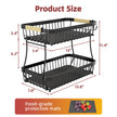 2 Tier Large Fruit Bowl for Kitchen Counter with 2 Banana Holders,2026 Sturdy Metal Fruit Basket with Protective Mats Keeping Fruits Fresh,Kitchen Organizers and Storage for Bread Potato Onion Storage 🍁 All In One Marketplace Canada