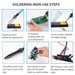 HANDSKIT Soldering Iron Kit, 60W Adjustable Temperature Welding Tool, 5pcs Soldering Iron Tip, Soldering Iron Stand, Desoldering Pump, Tweezers, Solder Wire, Carry Bag 🍁 All In One Marketplace Canada