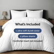White Duvet Cover Queen Size - Extra Soft Queen Size Duvet Cover - Lightweight, Comfy, Cozy & Breathable - Easy Care & Fade Free with Zipper Closures & Ties - 90