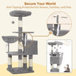 Heybly Cat Tree with Toy, Cat Tower condo for Indoor Cats, Cat House with Padded Plush Perch, Cozy Hammock and Sisal Scratching Posts, Light Gray S HCT004SW 🍁 All In One Marketplace Canada