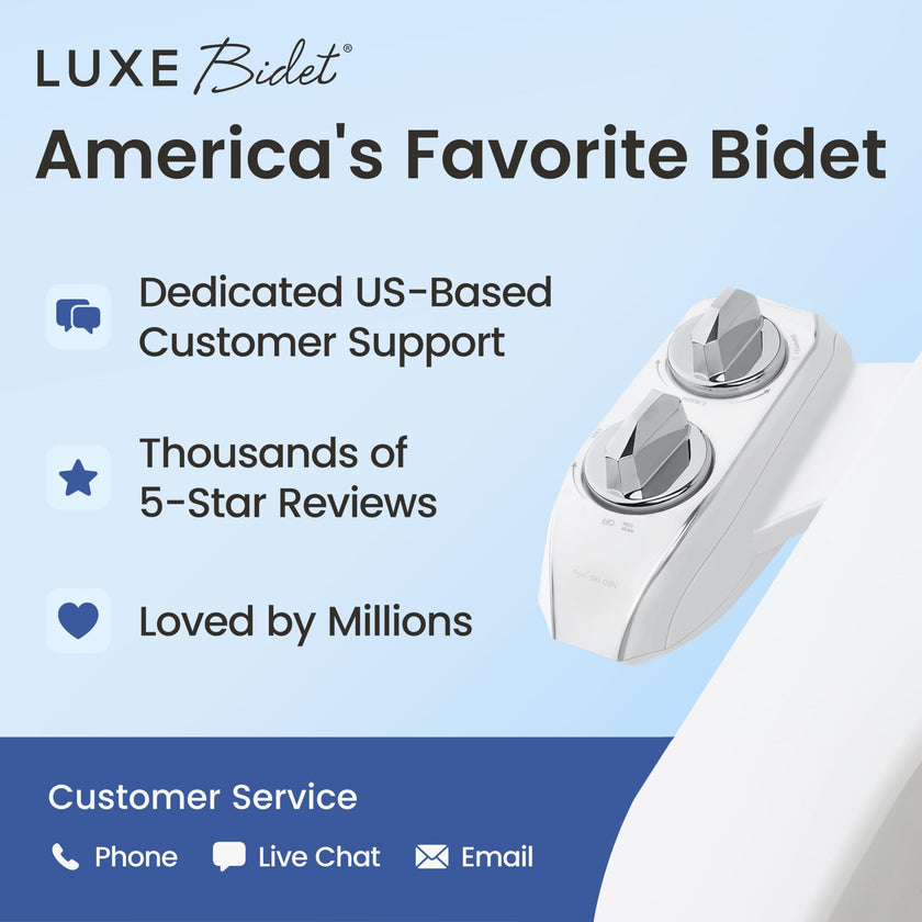 LUXE Bidet NEO 185 Plus - Patented Bidet Attachment for Toilet, Chrome 🍁 All In One Marketplace Canada