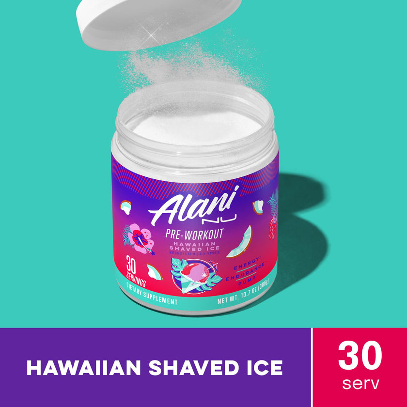Alani Nu Pre-Workout Supplement Powder for Energy, Endurance, and Pump, Hawaiian Shaved Ice, 30 Servings (Packaging May Vary) 🍁 All In One Marketplace Canada