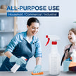 Veco Spray Bottle (5 Pack,16 Oz) with Measurements and Adjustable Nozzle(Mist & Stream Mode), HDPE Plastic Spray Bottles for Cleaning Solution,No Leak and Clog 🍁 All In One Marketplace Canada