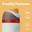 Owala FreeSip Insulated Stainless Steel Water Bottle with Straw for Sports and Travel, BPA-Free, 24-oz, Boneyard 🍁 All In One Marketplace Canada