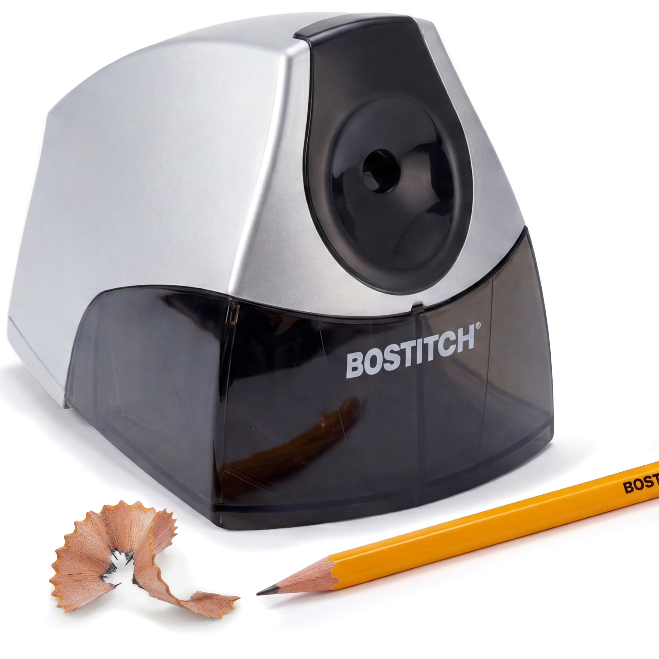 Bostitch Office Personal Electric Pencil Sharpener, Powerful Stall-Free Motor, High Capacity Shavings Tray, Black (EPS4-BLKSLV) 🍁 All In One Marketplace Canada