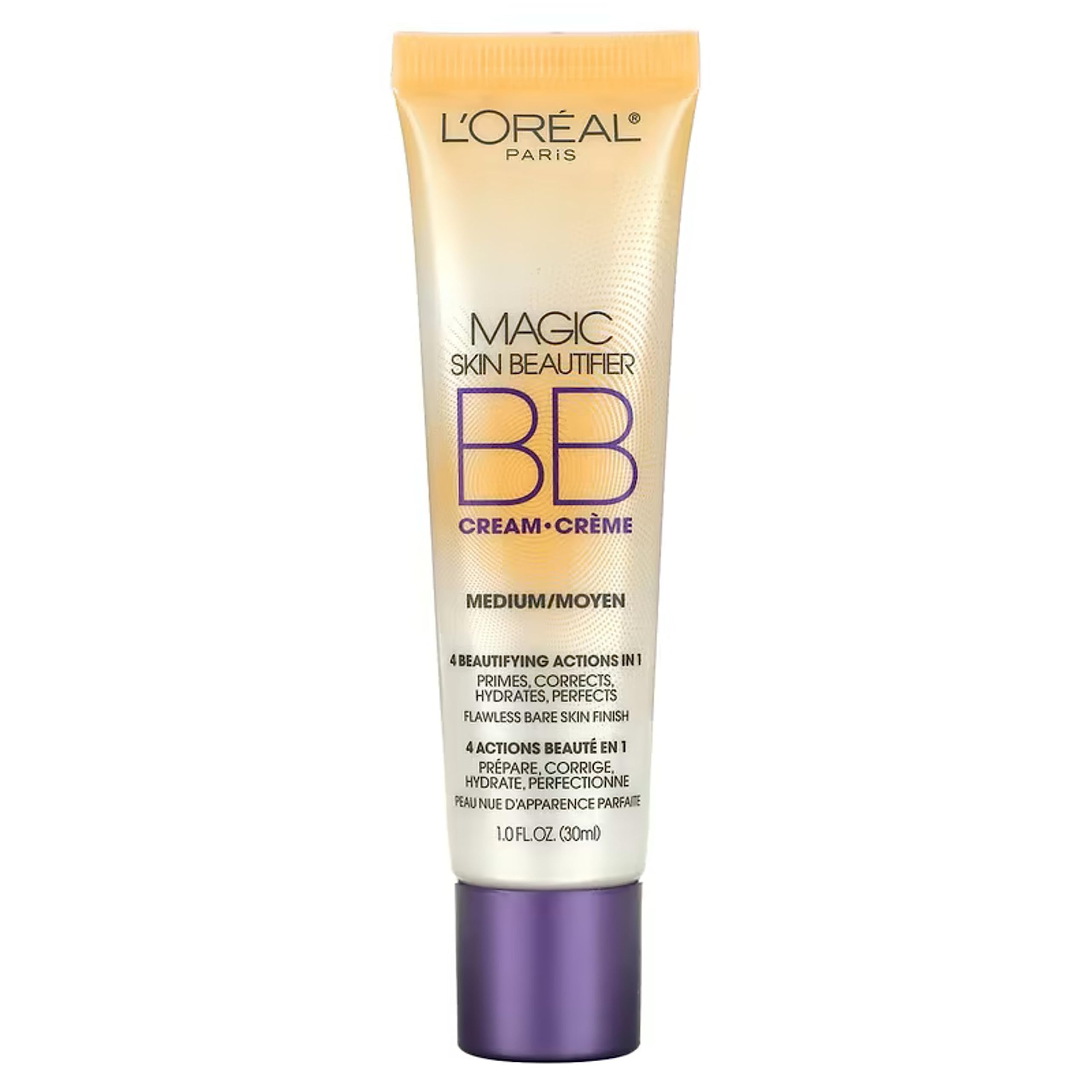 L'Oréal Paris Magic BB Cream, Makeup Primer, Skin Beautifier, Anti-Redness, 4-in-1 Ultra-Light Lotion, Medium, 30 mL 🍁 All In One Marketplace Canada