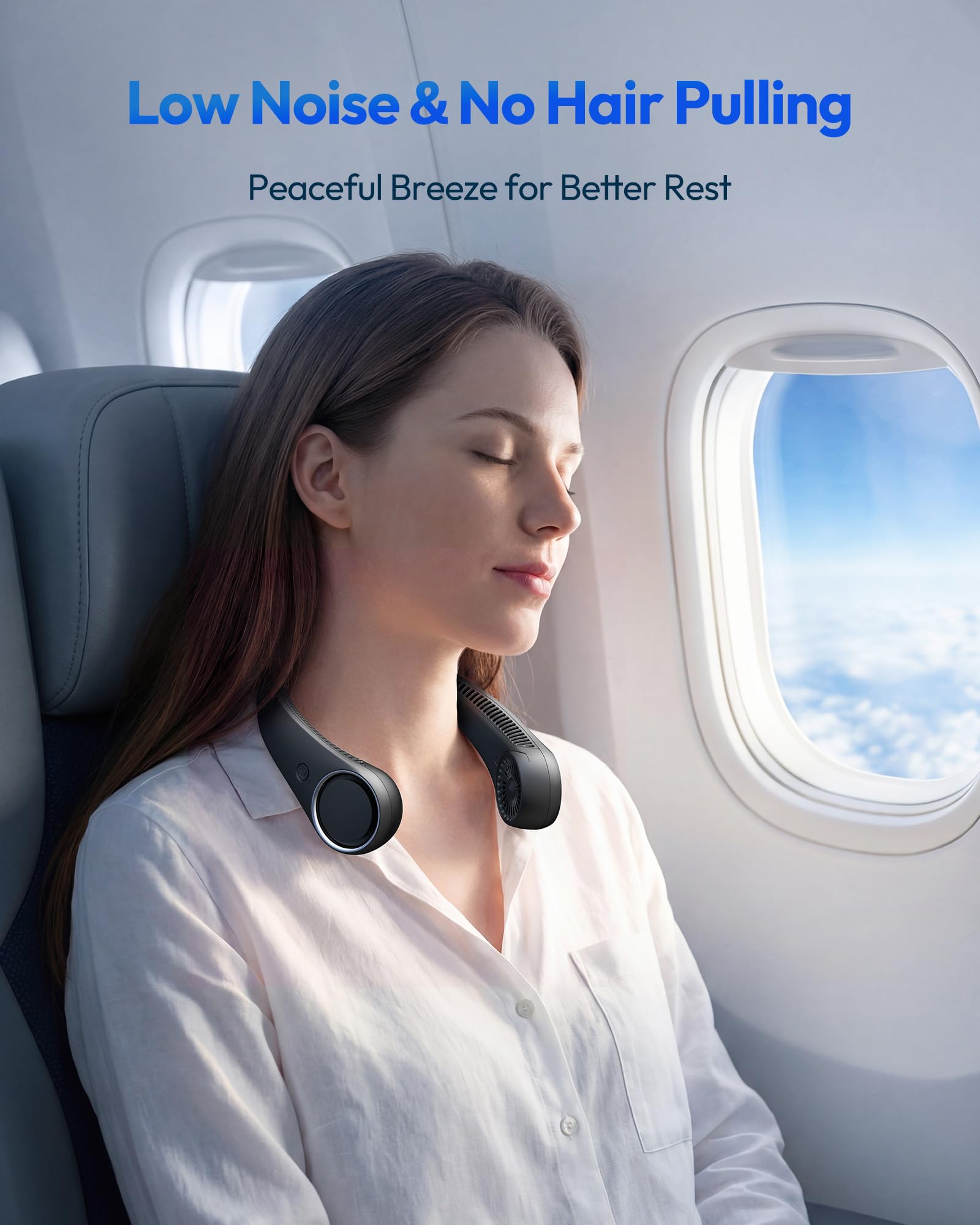 Gaiatop Portable Neck Fan Rechargeable, Hands-Free 360° Cooling, 23.5hrs Runtime, Battery Powered Personal Fan Ventilateur de Cou, Summer Outdoor Travel Essentials, Birthday Gifts for Women Men Dad 🍁 All In One Marketplace Canada