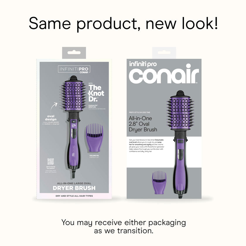The Knot Dr. for Conair BC116C Detangling Hot Air Brush, Wet/ Dry Styler, Blow Dryer Brush in Pink, Blowout Brush 3 Heat Settings, 1000 Watts, Dry, Style and Volumize 🍁 All In One Marketplace Canada