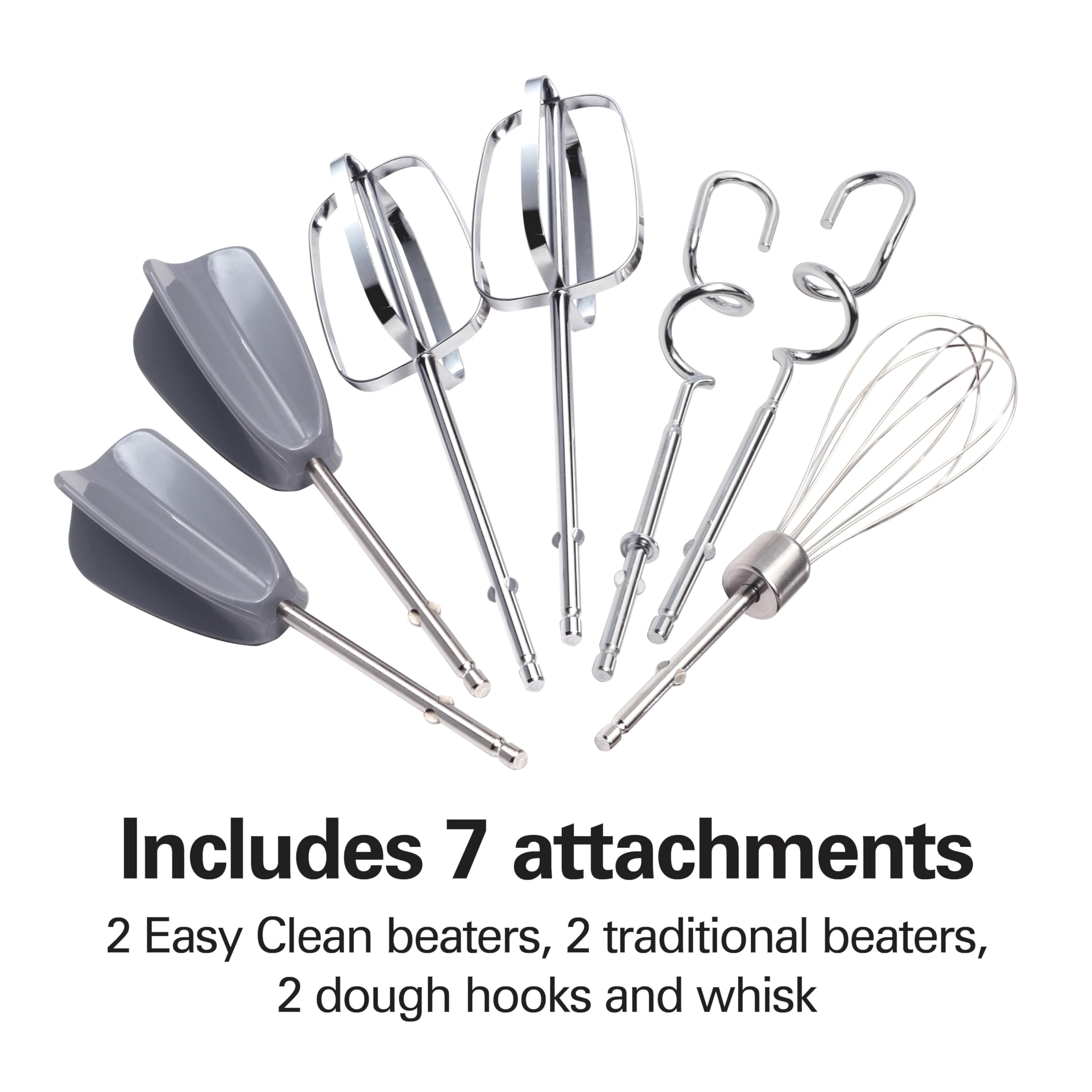 Hamilton Beach 6-Speed Electric Hand Mixer for Baking, 275W, Easy Clean Beaters, Dough Hooks, Whisk, Snap-On Storage Case, Blue (62677J) 🍁 All In One Marketplace Canada