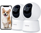 360° View 2K Pet Camera with Phone App 2 Pack, Indoor Security Camera, Baby Monitor, Motion Tracking, Pan/Tilt, Night Vision, Two-Way Audio, Works with Alexa, 2.4G WiFi Only (P2T 2PC) 🍁 All In One Marketplace Canada