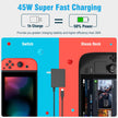SATURNDOCK 45W Charger Compatible with Nintendo Switch, Fast Charging Power Supply Compatible with Switch OLED/Lite/Steam Deck Dock, Support TV Mode, 15V 2.6A (5ft) 🍁 All In One Marketplace Canada