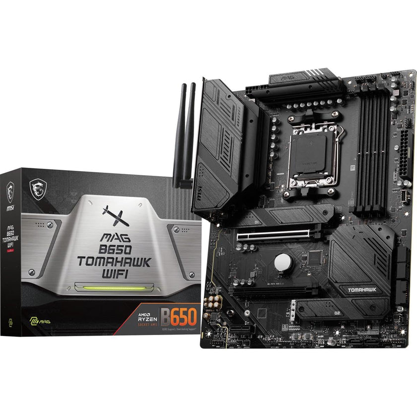 MSI MAG B650 Tomahawk WiFi Gaming Motherboard (AMD AM5, ATX, DDR5, PCIe 4.0, M.2, SATA 6Gb/s, USB 3.2 Gen 2, HDMI/DP, Wi-Fi 6E, AMD Ryzen 7000 Series Desktop Processors) 🍁 All In One Marketplace Canada