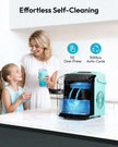 EUHOMY Countertop Ice Maker Machine with Handle, 26lbs Per Day, 9 Ice Cubes Ready in 6 Mins, Auto-Cleaning Portable Ice Maker with Basket and Scoop, for Home/Kitchen/Camping/RV (Green) 🍁 All In One Marketplace Canada