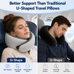 Purroch Neck Pillow Airplane, Travel Pillow with Eye Mask & Earplugs, Memory Foam Pillow with Adjustable Velcro Strap, Pillows for Travel, Plane, Car, Home, Work, Light Grey 🍁 All In One Marketplace Canada