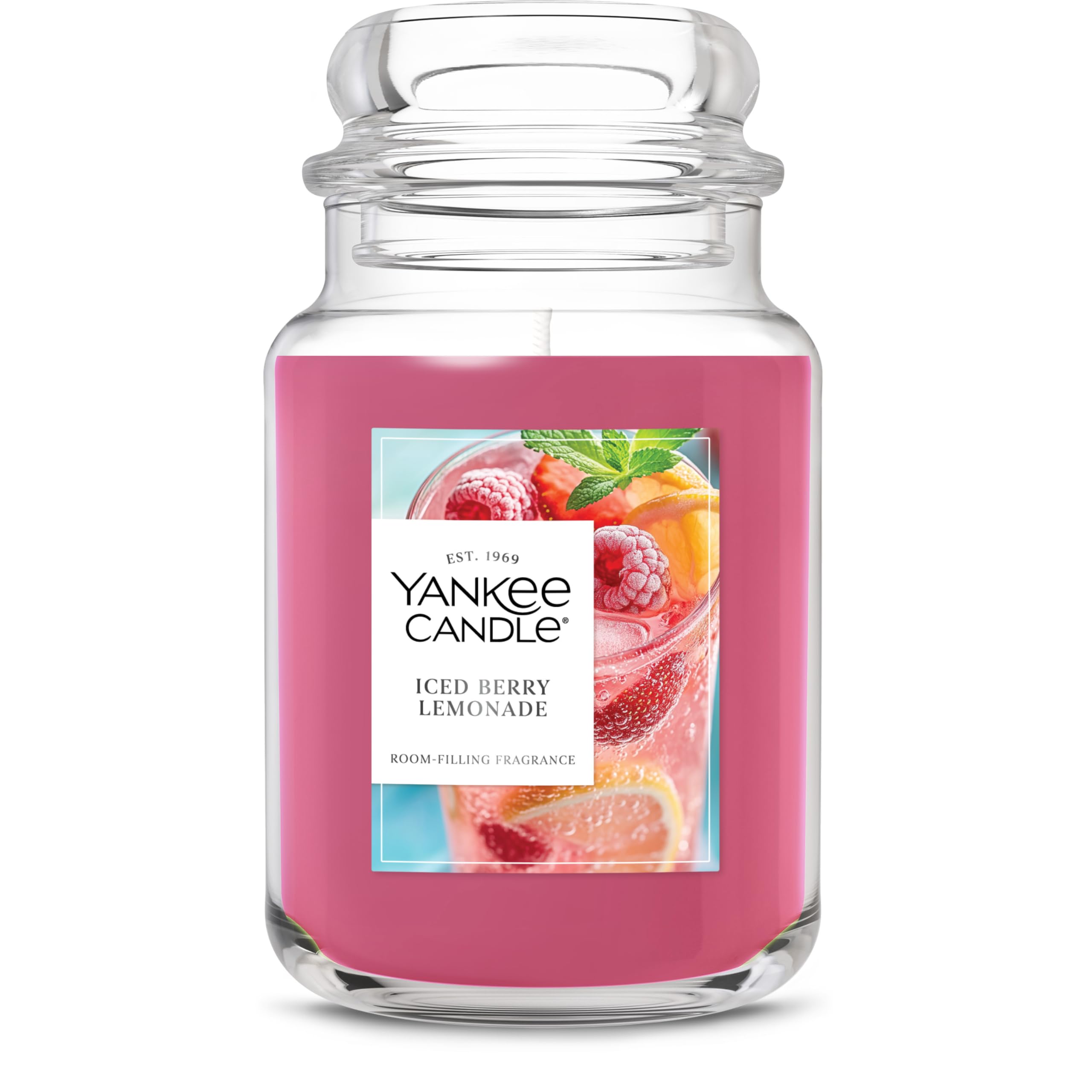 Yankee Candle Large Jar Scented Candle with up to 150 Hour Burn Time, Premium Plant Wax Blend for Cleaner Consistent Burn and Room Filling Fragrance, 22 oz, Iced Berry Lemonade 🍁 All In One Marketplace Canada