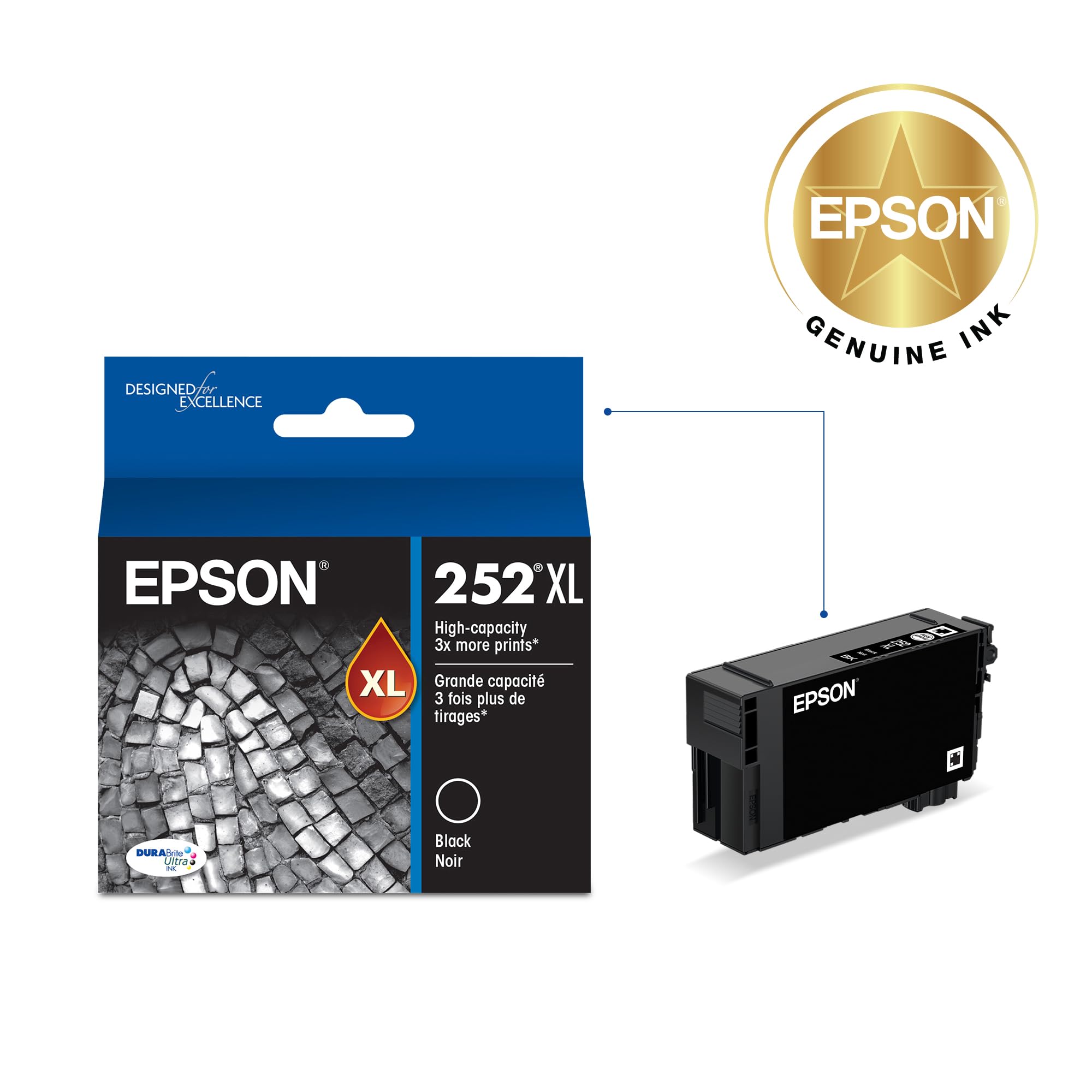 Epson 252XL Genuine High Capacity Black Ink Cartridge T252XL120 🍁 All In One Marketplace Canada