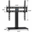 PERLESMITH Swivel Universal TV Stand/Base - Table Top TV Stand for 24-60 inch LCD LED TVs - Height Adjustable TV Mount Stand with Tempered Glass Base, VESA 400x400mm, Holds up to 99lbs PSTVS09 🍁 All In One Marketplace Canada