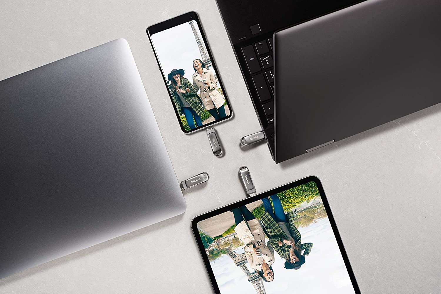 SanDisk 64GB Ultra Dual Drive Luxe USB Type-C - SDDDC4-064G-G46, Sliver 🍁 All In One Marketplace Canada