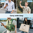 MoKo Anti-theft Phone Tether, Phone Lanyard Retractable Steel Line Cellphone Strap with Locking Carabiner and Metal 360° Tether Tab for Outdoor Skiing Hiking Climbing Fishing, Black 🍁 All In One Marketplace Canada