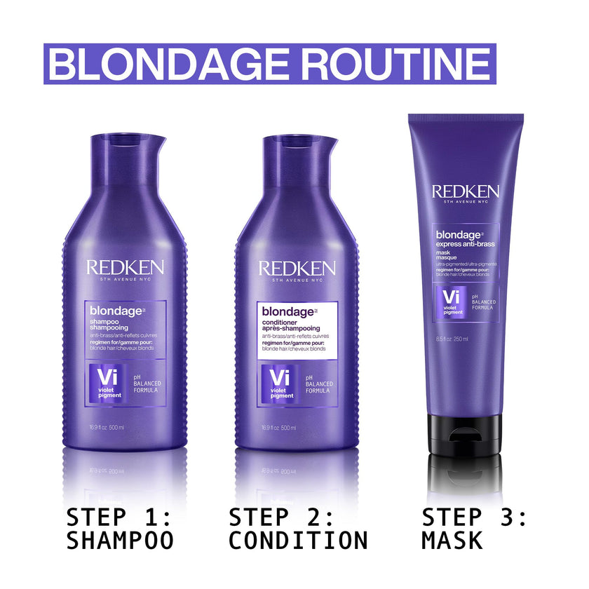 Redken Blondage Purple Toning Shampoo, Neutralizes Brassy Tones In Bleached Or Highlighted Hair, Anti-Brass Shampoo For Blonde Hair, 300ml 🍁 All In One Marketplace Canada