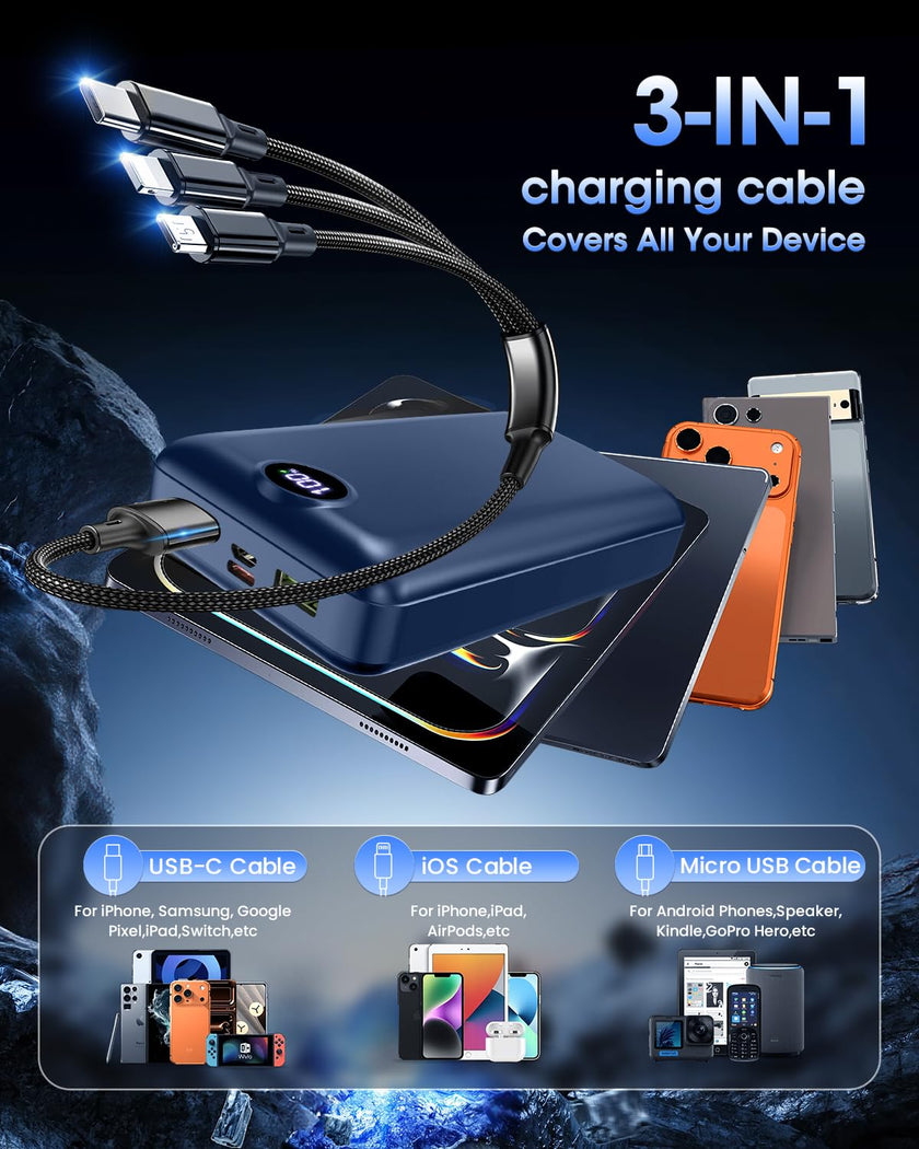 Power Bank Fast Charging 50000mAh- 22.5W Portable Charger USB C Quick Charge with 3 Outputs & 2 Inputs LED Display Huge Capacity External Battery Pack for iPhone, Samsung, iPad etc 🍁 All In One Marketplace Canada