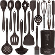 Silicone Cooking Utensils Set - 446°F Heat Resistant Kitchen Utensils,Spatula Sets,Turner Tongs,Spoon,Kitchen Utensil Gadgets Tools Set for Nonstick Cookware,Dishwasher Safe BPA Free (Gray) 🍁 All In One Marketplace Canada