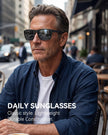 QALLY Polarized Sunglasses Men Lightweight Square Mens Sun Glasses for Driving Sports with UV400 Protection, Black/Dark Green/Tawny 🍁 All In One Marketplace Canada