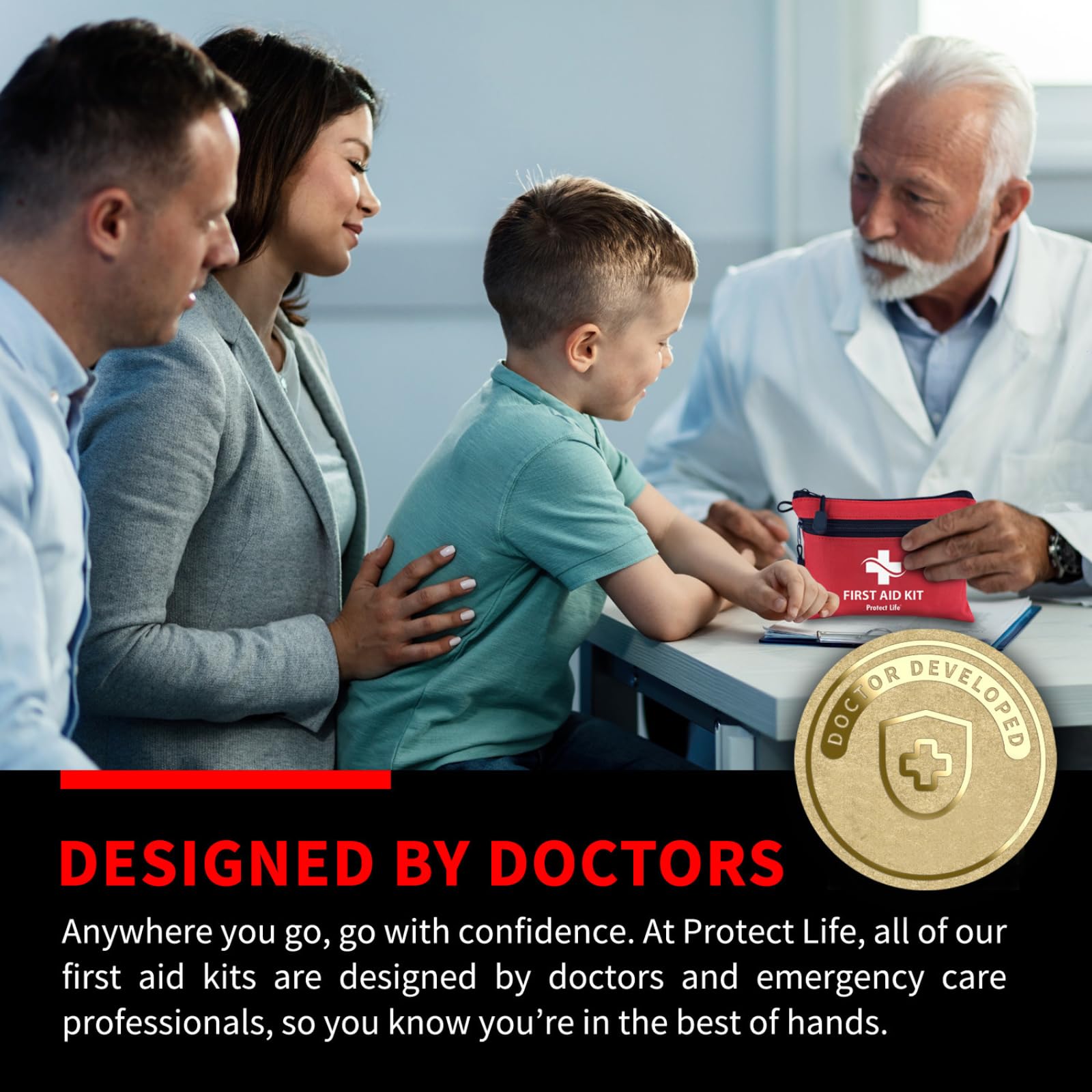 Protect Life 100-Piece First Aid Kit for Home, Business, Car, Camping & Hiking | HSA/FSA Eligible Emergency Survival Medical Kit 🍁 All In One Marketplace Canada