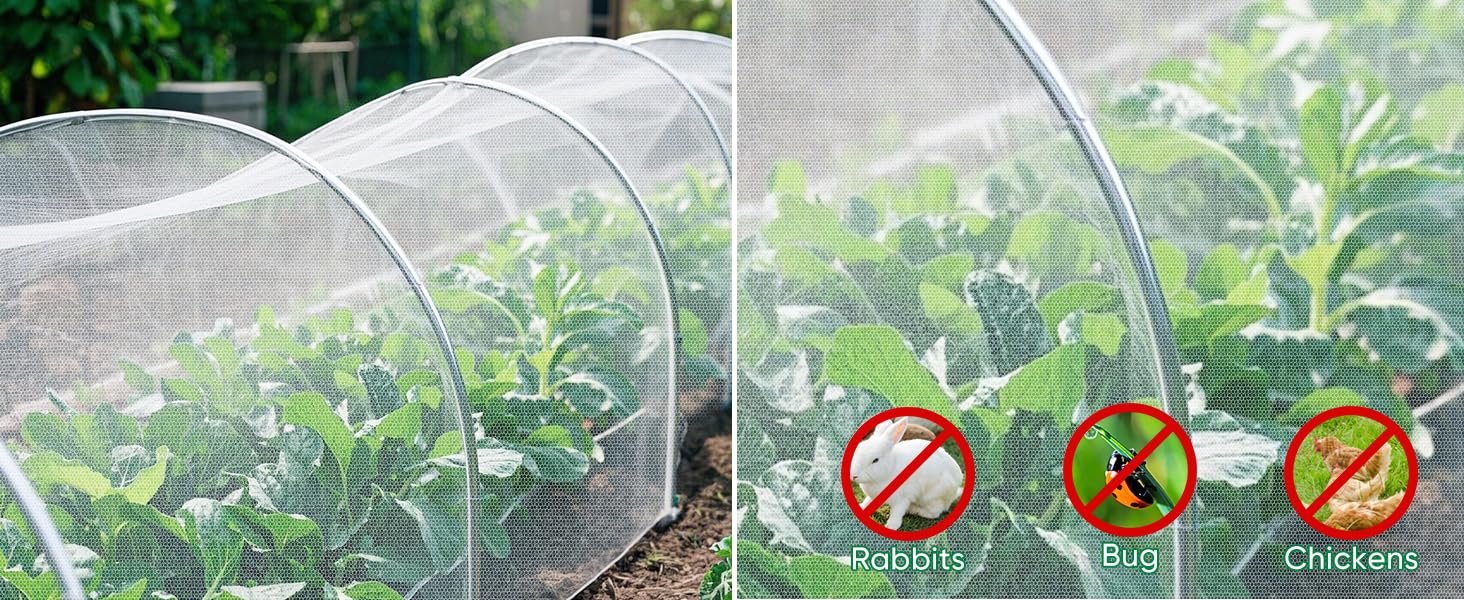 Ultra Fine Insect Mesh Garden Netting 3M x 15M, Extra Large Insect & Bird Barrier Netting, Crop Protection Plants Netting for Vegetables, Fruit Trees, Greenhouse, Customizable Plant Cover Protection 🍁 All In One Marketplace Canada
