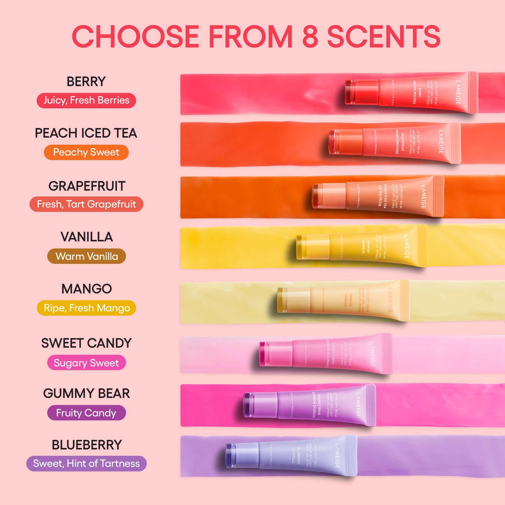LANEIGE Lip Glowy Balm: Sheer Tinted Lip Moisturizer with Shea Butter, for Hydrating Shine & Soft Lips, Taro Bubble Tea 🍁 All In One Marketplace Canada