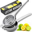 Zulay Large Lemon Squeezer Stainless Steel - Easy Squeeze Manual Heavy Duty Lemon Juicer Hand Press - Ergonomic Citrus Squeezer & Fruit Juicer for Small Oranges, Lemons, & Limes - Stainless Steel 🍁 All In One Marketplace Canada