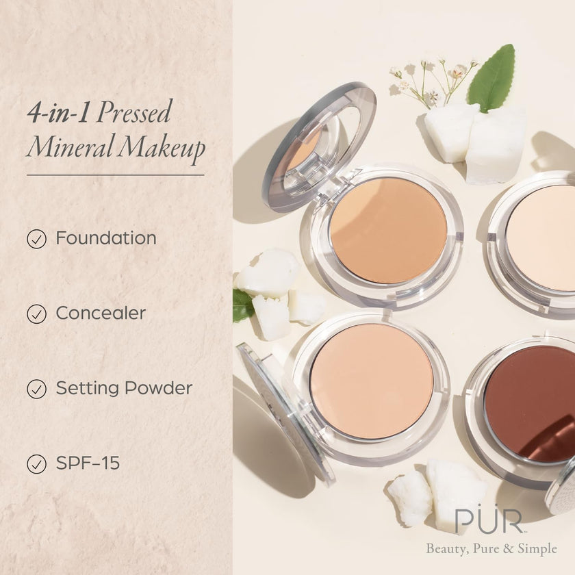 PÜR 4-in-1 Pressed Mineral Makeup with Skincare Ingredients in Linen, 0.8 Pound 🍁 All In One Marketplace Canada
