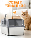 Powools Stainless Steel Cat Litter Box for Kittens, Metal Kitty Litter Box with Scoop, Anti-Leakage Top Entry, Non-Sticky, Easy to Clean, Grey, M (1 Pack) 🍁 All In One Marketplace Canada