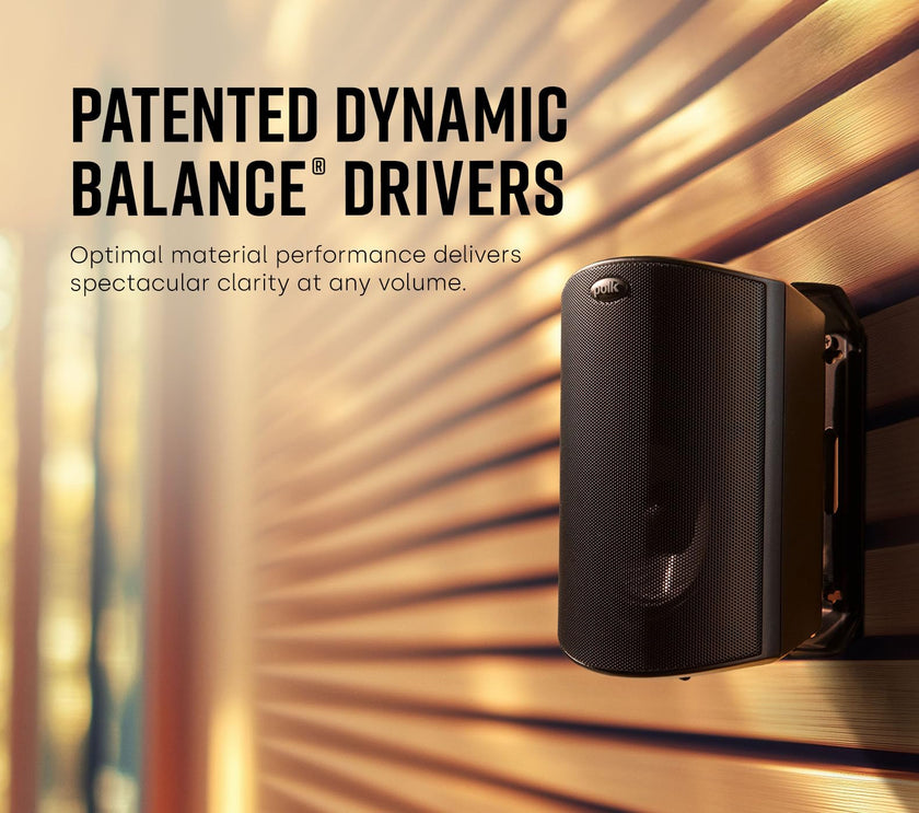 Polk Audio Atrium 4 Outdoor Speakers with Powerful Bass (Pair, Black), All-Weather Durability, Broad Sound Coverage, Speed-Lock Mounting System 🍁 All In One Marketplace Canada