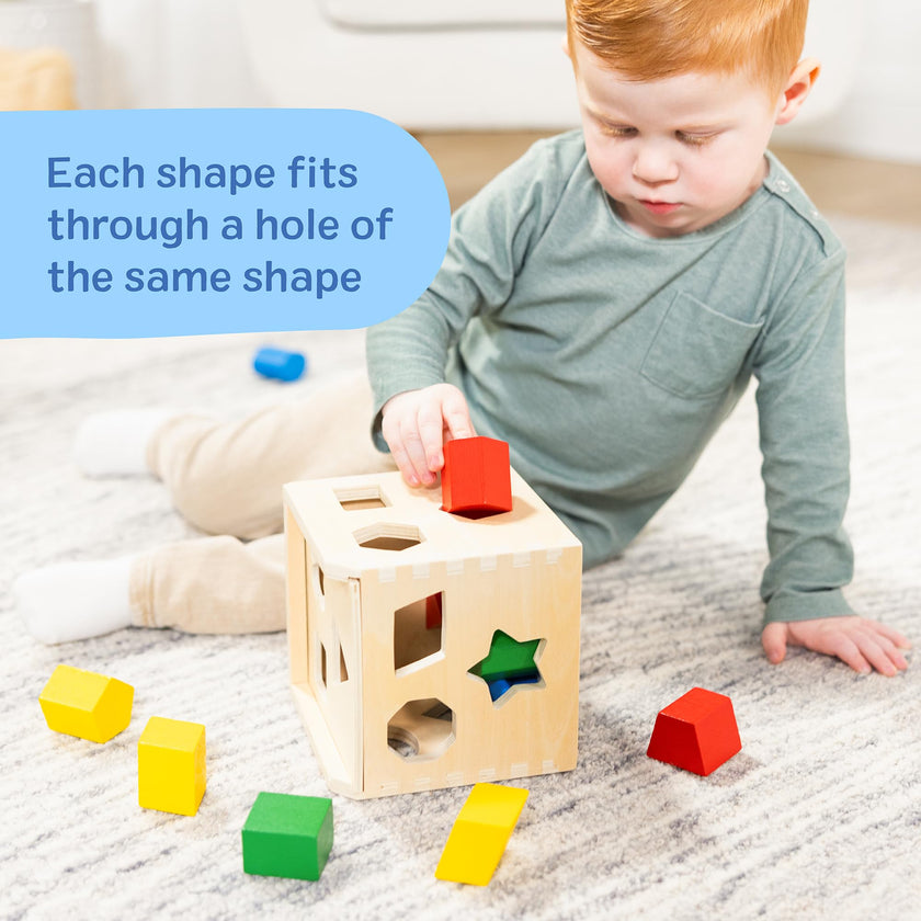 Melissa & Doug Shape Sorting Cube Wooden Classic Educational Toy 🍁 All In One Marketplace Canada
