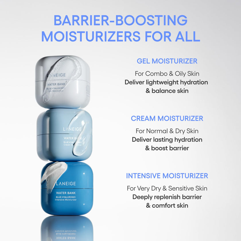 LANEIGE Water Bank Blue Hyaluronic Cream Moisturizer: Hydrating Korean Face Cream with Squalane & Ceramide for Skin Barrier Support, Dermatologist-Tested 🍁 All In One Marketplace Canada