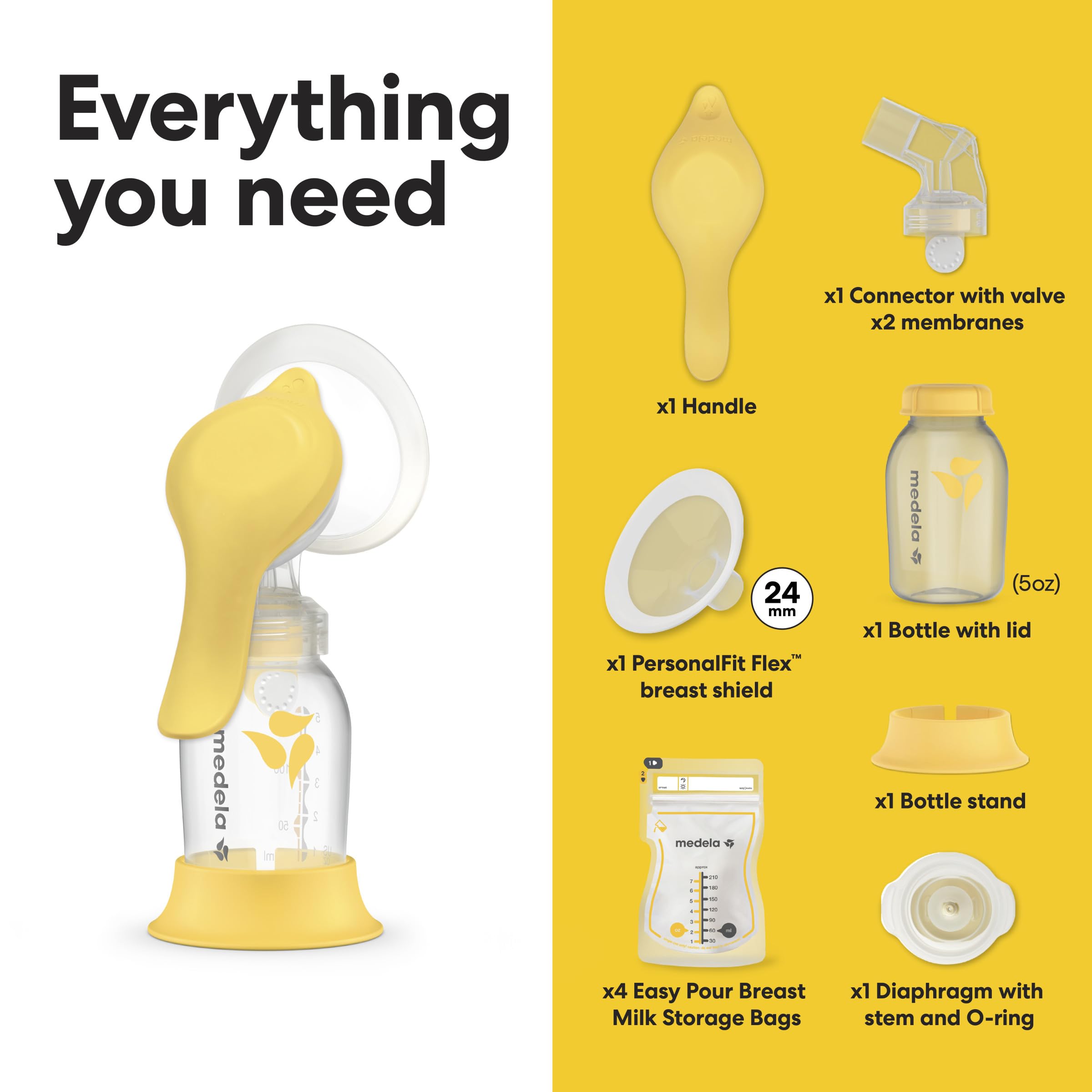Medela Manual breast pump with Flex Shields Harmony Single Hand for More Comfort and Expressing More Milk 🍁 All In One Marketplace Canada
