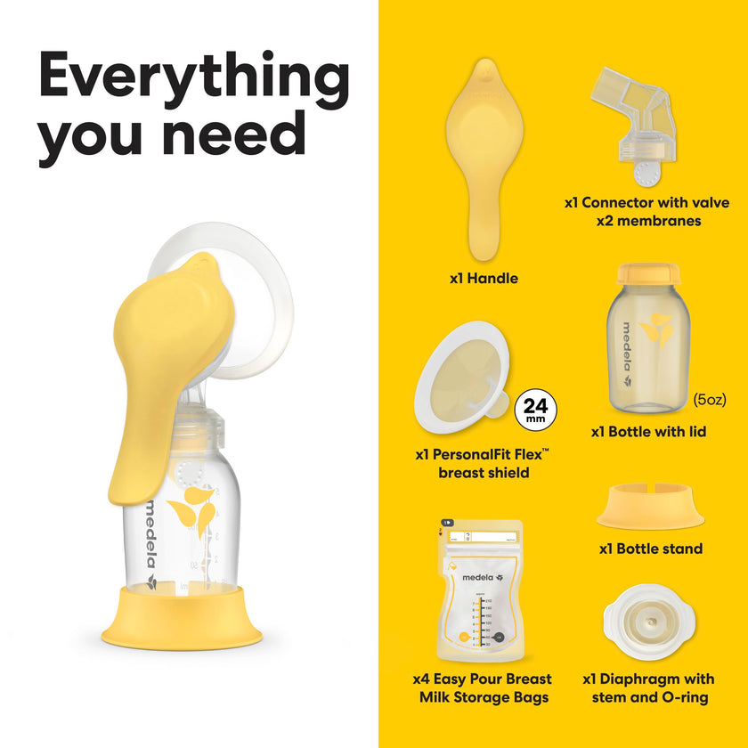 Medela Manual breast pump with Flex Shields Harmony Single Hand for More Comfort and Expressing More Milk 🍁 All In One Marketplace Canada