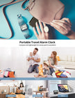 MeesMeek Digital Travel Alarm Clock: Small Bedside LCD Clock with Date Temperature Snooze Backlight 12/24H Weekend Mode and 2 Volume, Desk Clock for Kids Office Bedroom, Battery Included (Black) 🍁 All In One Marketplace Canada