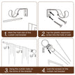 Curtain rods for Windows 48 to 84 Inch, 5/8 Inch Small Matte Black Curtain Rod Adjustable with Brackets Pole Rideau for Bedroom, Bathroom, Living room, Kitchen, Patio, Outdoor, cafe 🍁 All In One Marketplace Canada