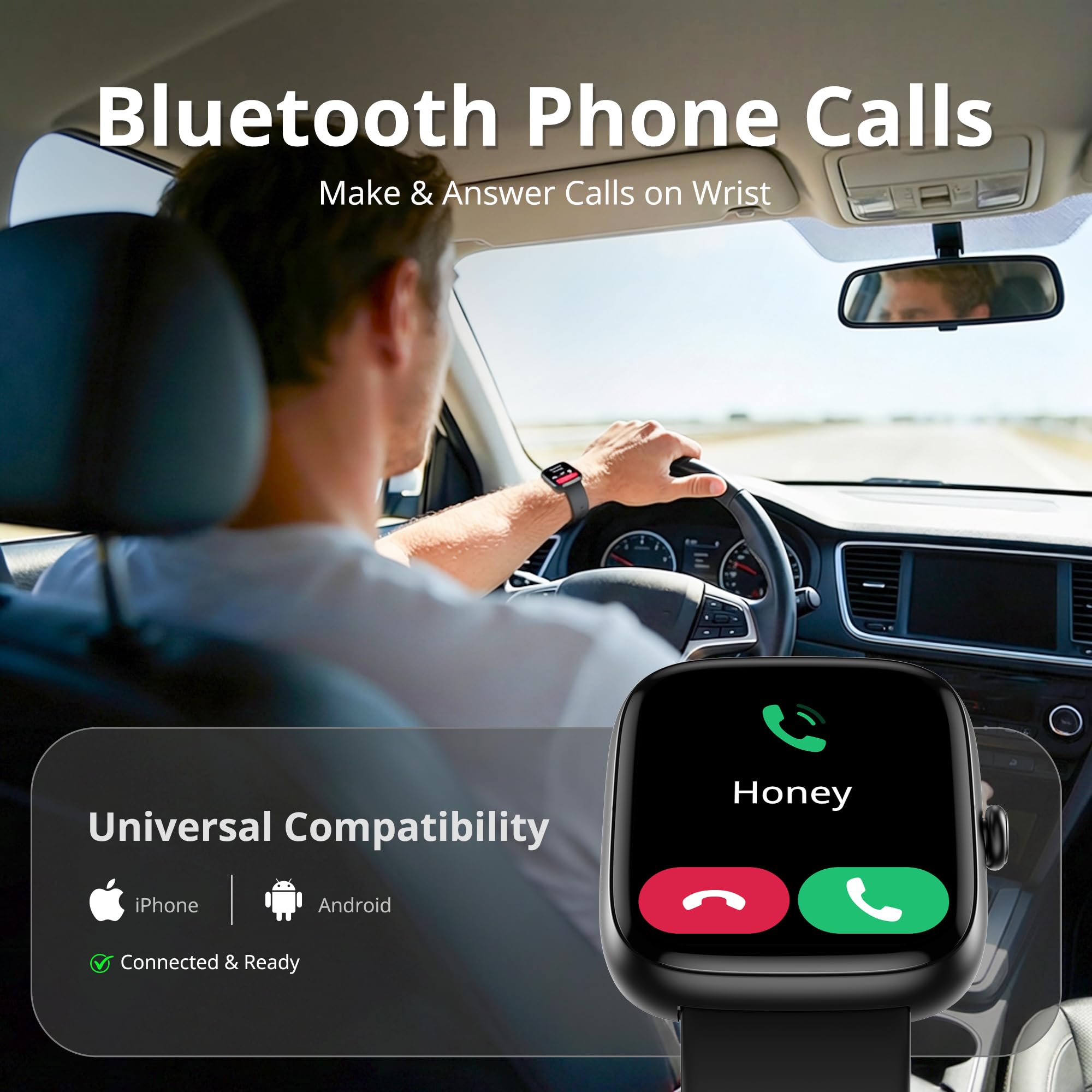 Fixwink Smart Watch for Men Women (Answer/Make Call), 1.83