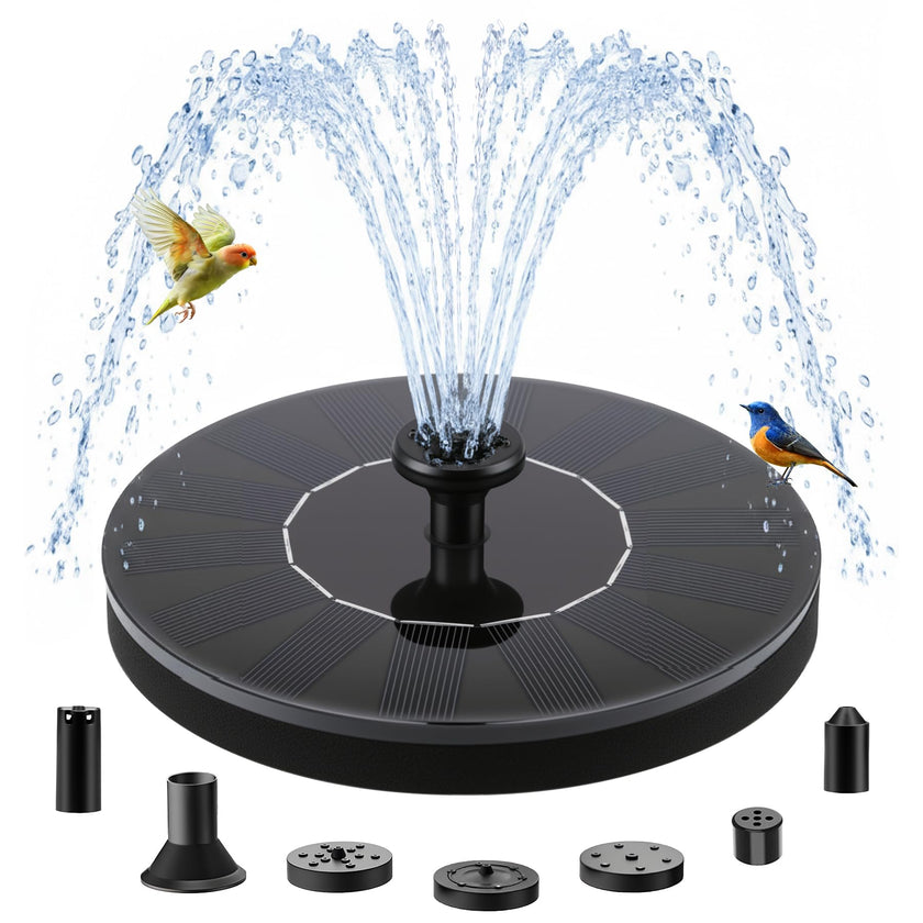 FYDGTPI Solar Fountain, Floating Solar Water Pump with 6 Nozzles & 4 Fixed Pipes, Solar Fountain for Bird Bath, Garden, Pond, Pool 🍁 All In One Marketplace Canada
