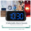 Odokee Digital Dual Alarm Clock for Bedroom, Easy to Set, 0-100% Dimmer, USB Charger, 5 Sounds Adjustable Volume, Weekday/Weekend Mode, Snooze, 12/24Hr, Battery Backup, Compact Clock for Bedside(Blue) 🍁 All In One Marketplace Canada