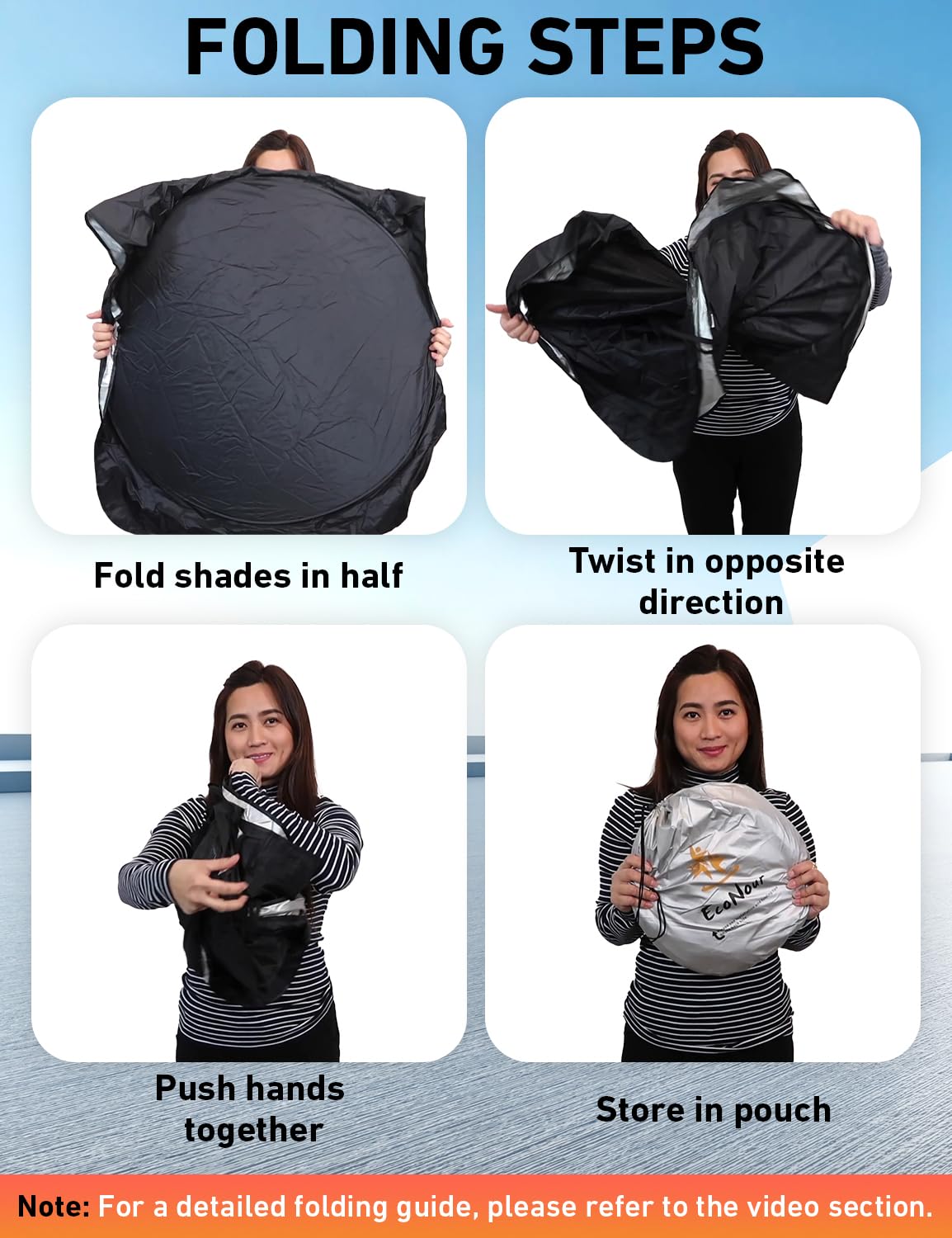 EcoNour Tesla Windshield Sunshade | 240T Polyester Shield for Model 3/Y | Superior UV & Heat Protection 🍁 All In One Marketplace Canada