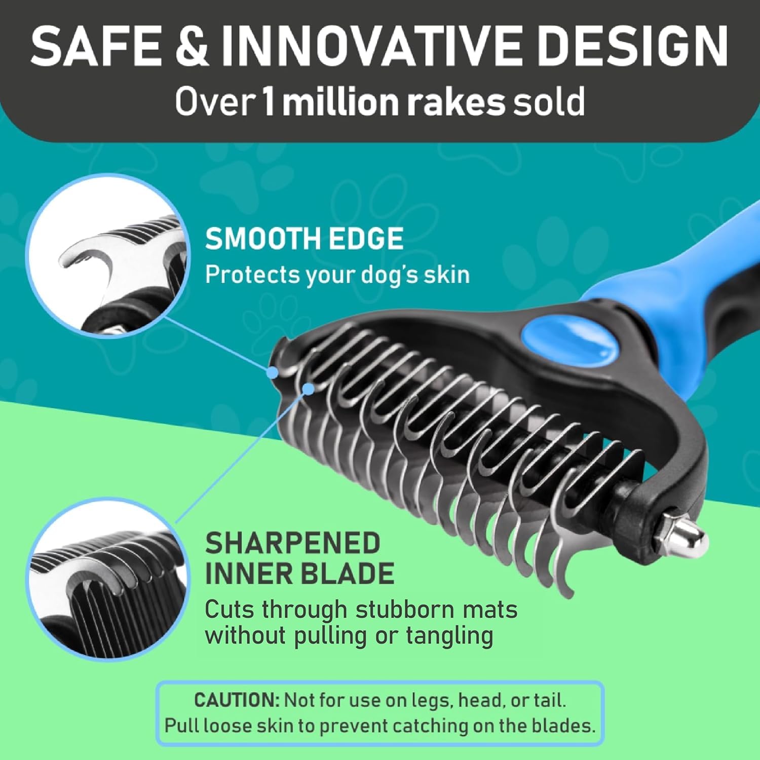 Maxpower Planet Pet Grooming Brush - Double Sided Shedding, Dematting (A1 Blue, Large) 🍁 All In One Marketplace Canada