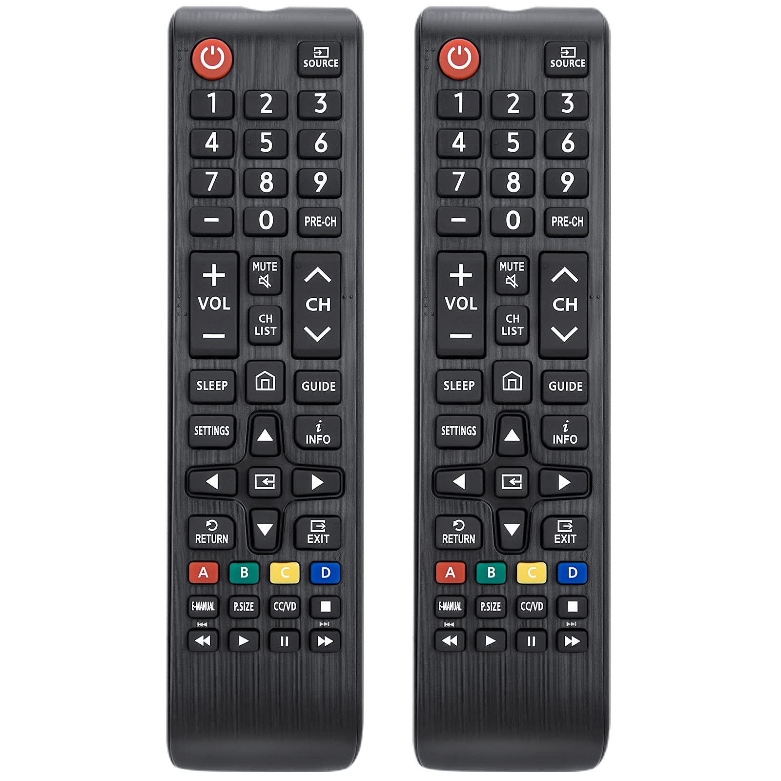 (Pack of 2) Universal Remote for Samsung TV Remote, Replacement for All Samsung Smart TV LED QLED UHD LCD HDTV Frame Curved 4K 8K 3D Series TV 🍁 All In One Marketplace Canada