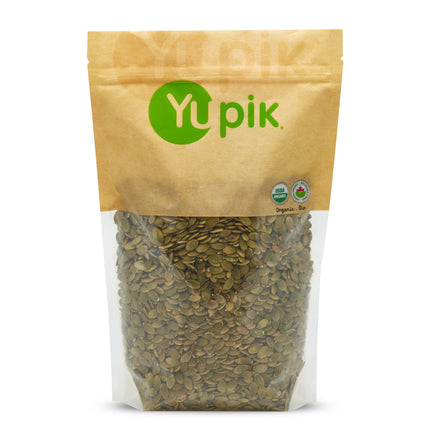 Yupik Organic Raw Pumpkin Seeds, No Shell, 1 kg, Gluten-Free, Non-GMO, Kosher, Vegan, Shelled Pepitas, Salt-Free, Plant-Based Protein, Source of Fiber, Healthy Snacks, Ideal for Baking & Topping 🍁 All In One Marketplace Canada
