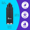 bubba Trailblazer Stainless Steel Water Bottle with Push Button Lid, 40 oz (1.18 L), Vacuum-Insulated, Rubberized Licorice 🍁 All In One Marketplace Canada